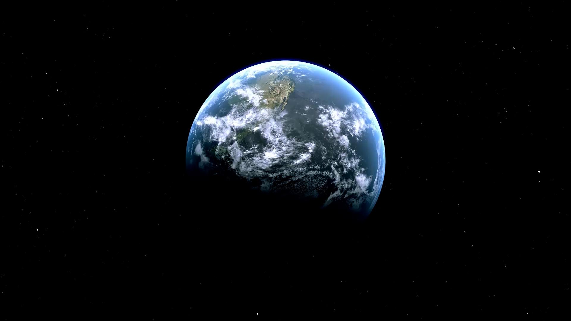 The view of the earth in space.